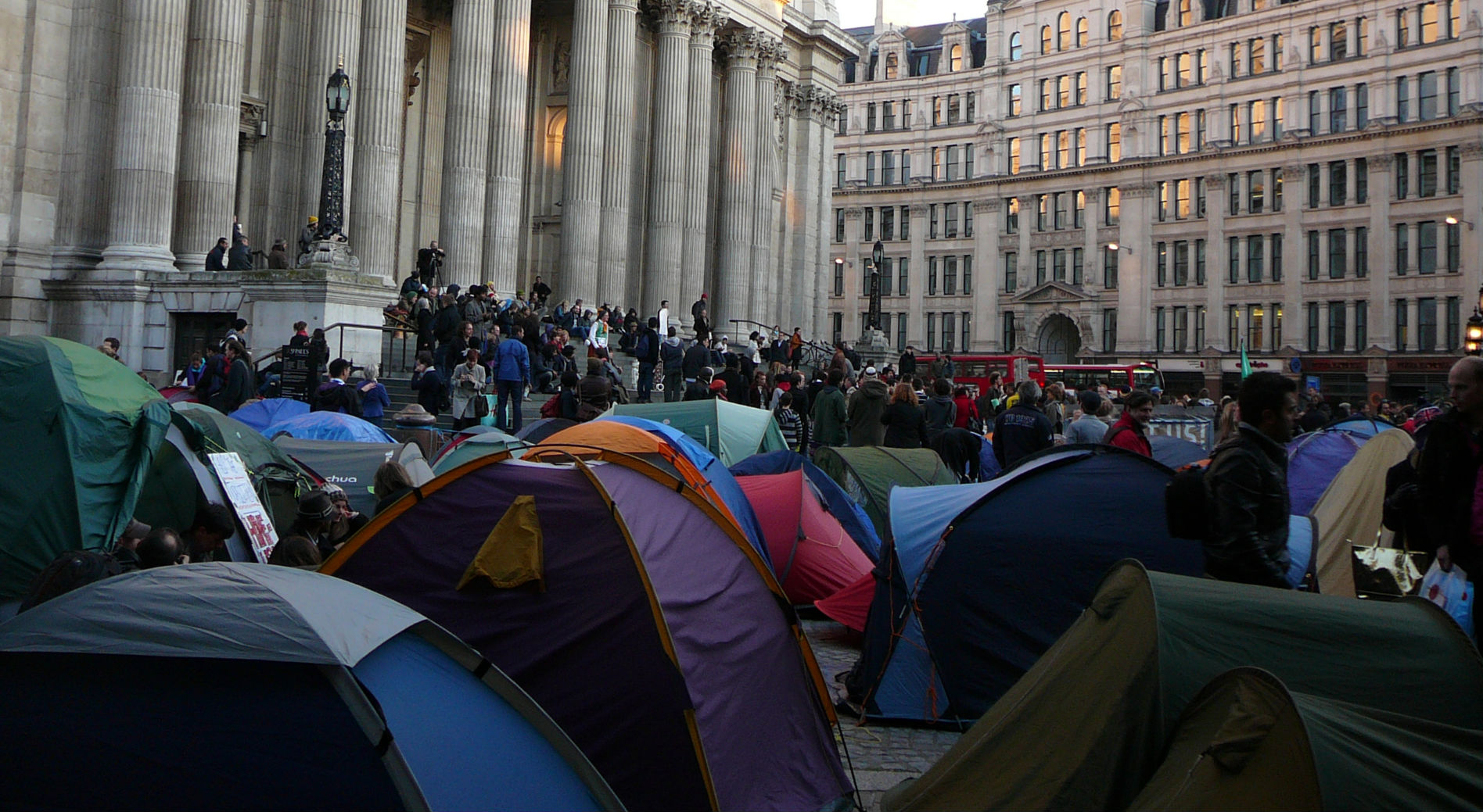 Occupy london protest tent city st pauls