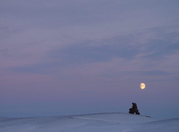 Fiona Paton arctic moon for Hugh Brody interview