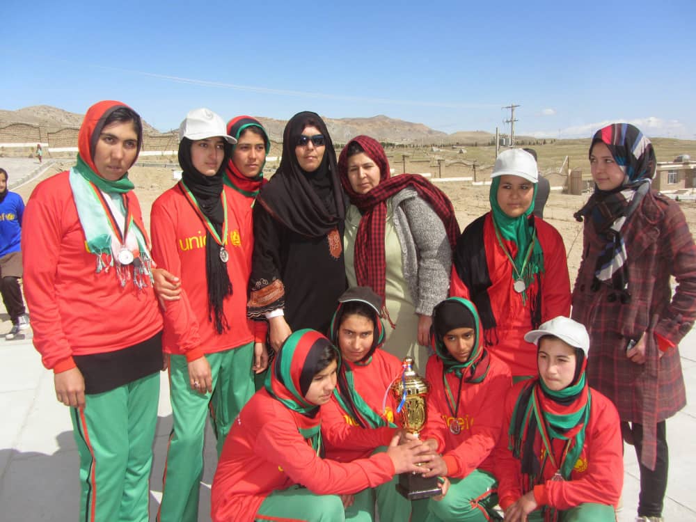 Firoza Wahedi with the winning cricket team - for Lacuna interview with Firoza Wahedi