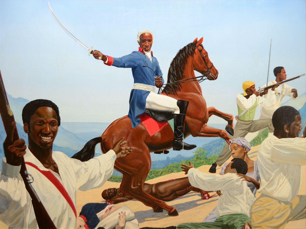 Toussaint L’Ouverture, the most prominent leader of the Haitian revolution. Painting by Kimathi Donkor.